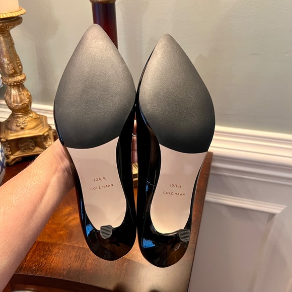 NWOB Cole Haan Grand OS Black Patent Leather Classic Pumps Heels Shoes Size 10AA - Picture 5 of 5
